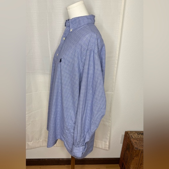 Ralph Lauren Yarmouth Blue Plaid Button Down Shirt - Picture 3 of 9